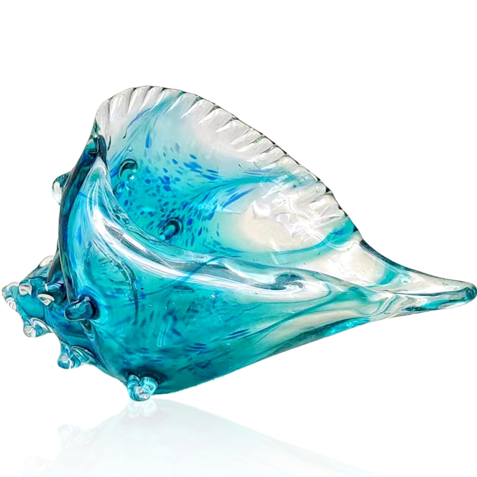 Décor de coquillage moderne en verre soufflé bouche d'art pour bureau élégant
