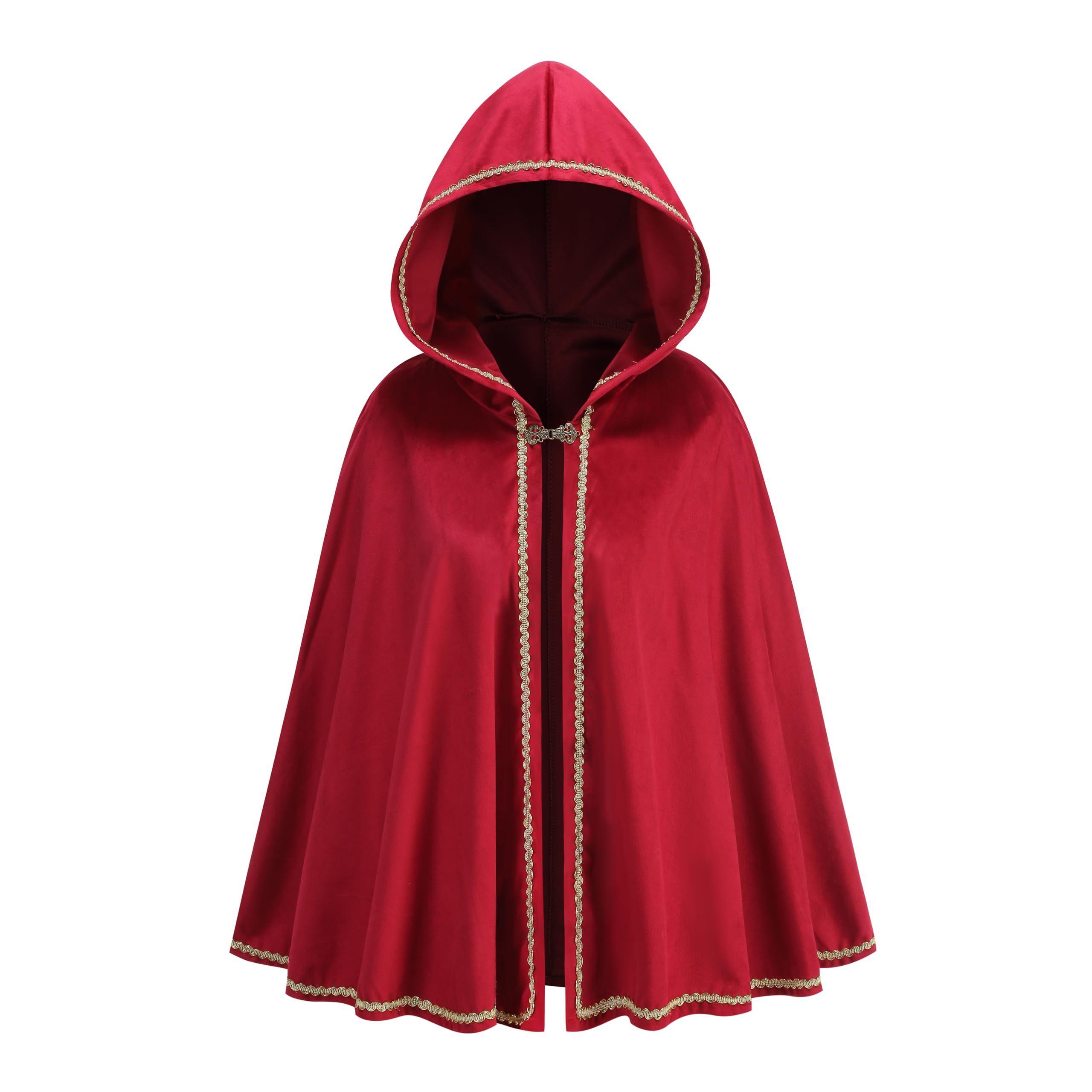 LMYOVE Women Hooded Cape Medieval Renaissance Cloak Costume Accessory for Halloween Christmas Ren Faire Cosplay Party