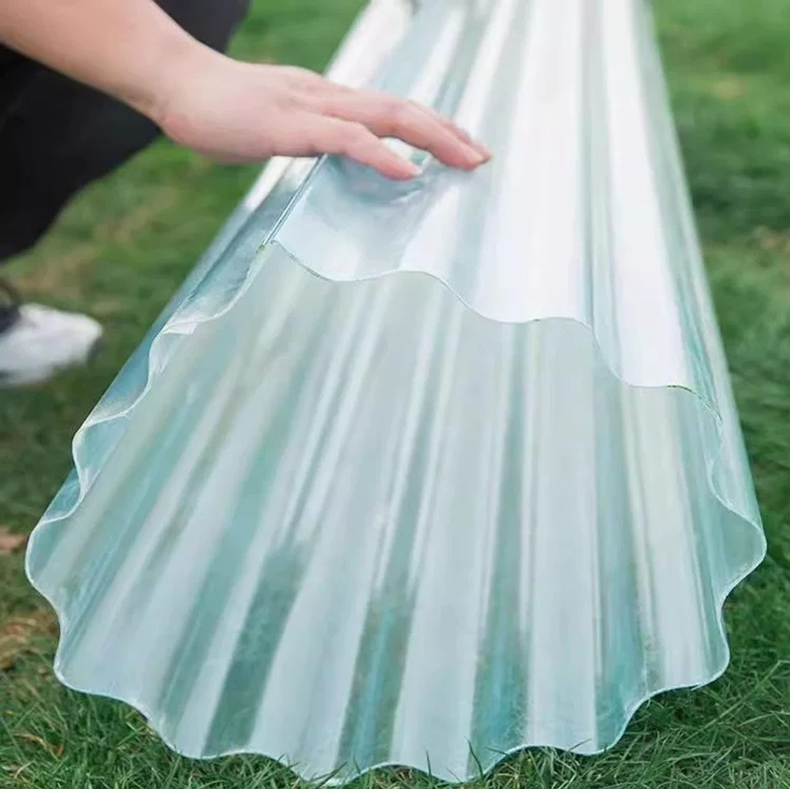 Hojas de Techo Corrugado, 1.5mm Panel para Tejado Transparente, Paneles para Tejado Resistentes al Impacto, Chapa Ondulada para Invernaderos, Placa Ondulada Anti-UV (0.9×1.7m/35×67in,1pcs)