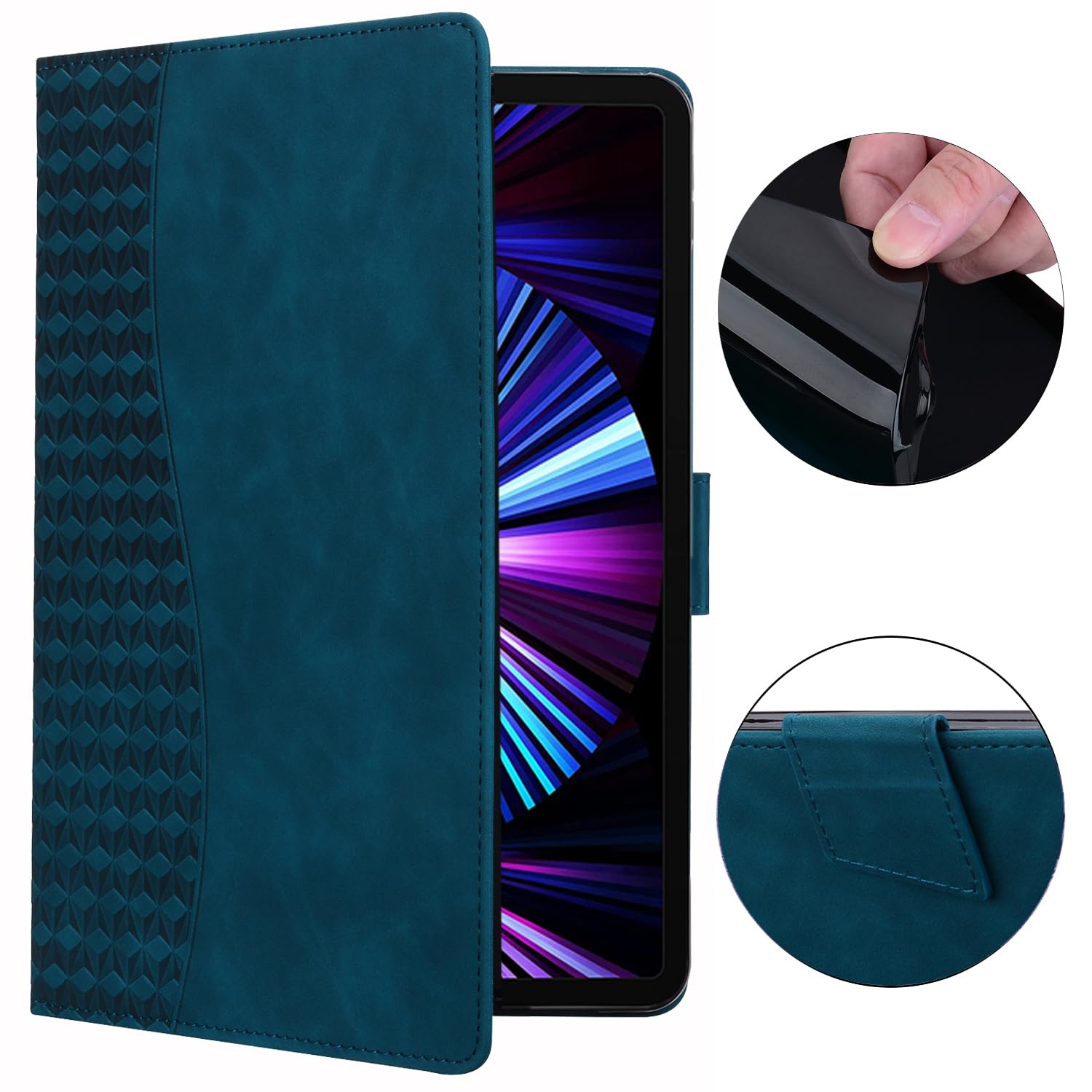 HEISHAYU Cover Per Lenovo Tab M10 Plus 3rd Gen 10.6 Pollici (TB-125F/128F) - Custodia Con Rotazione 360° E Funzione Sleep/ Wake, Blu - 4
