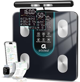 arboleaf Smart Scale for Body Weight, Dual-Frequency 8-Electrode BIA
