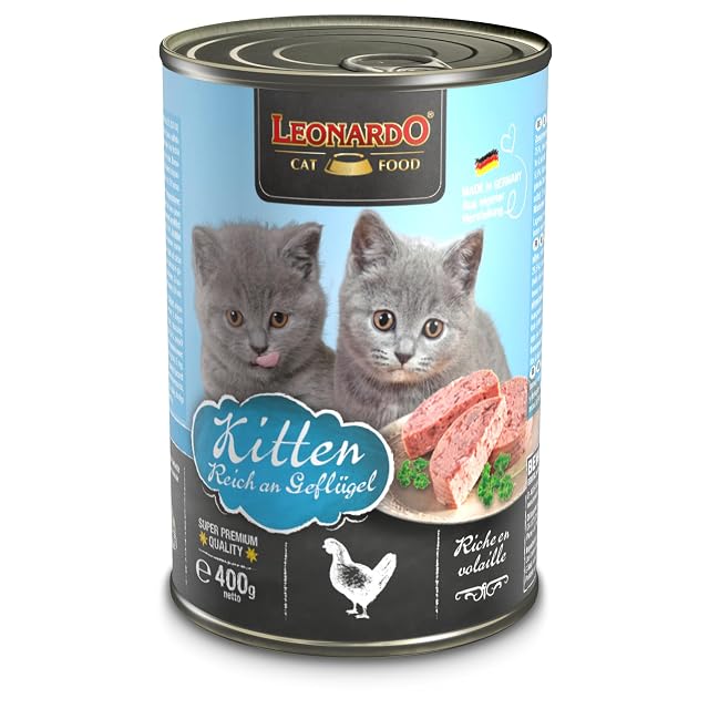 Foto 2 de 6 de Leonardo Alimento húmedo Kitten Rico EN Ave 6X400GR LATAS