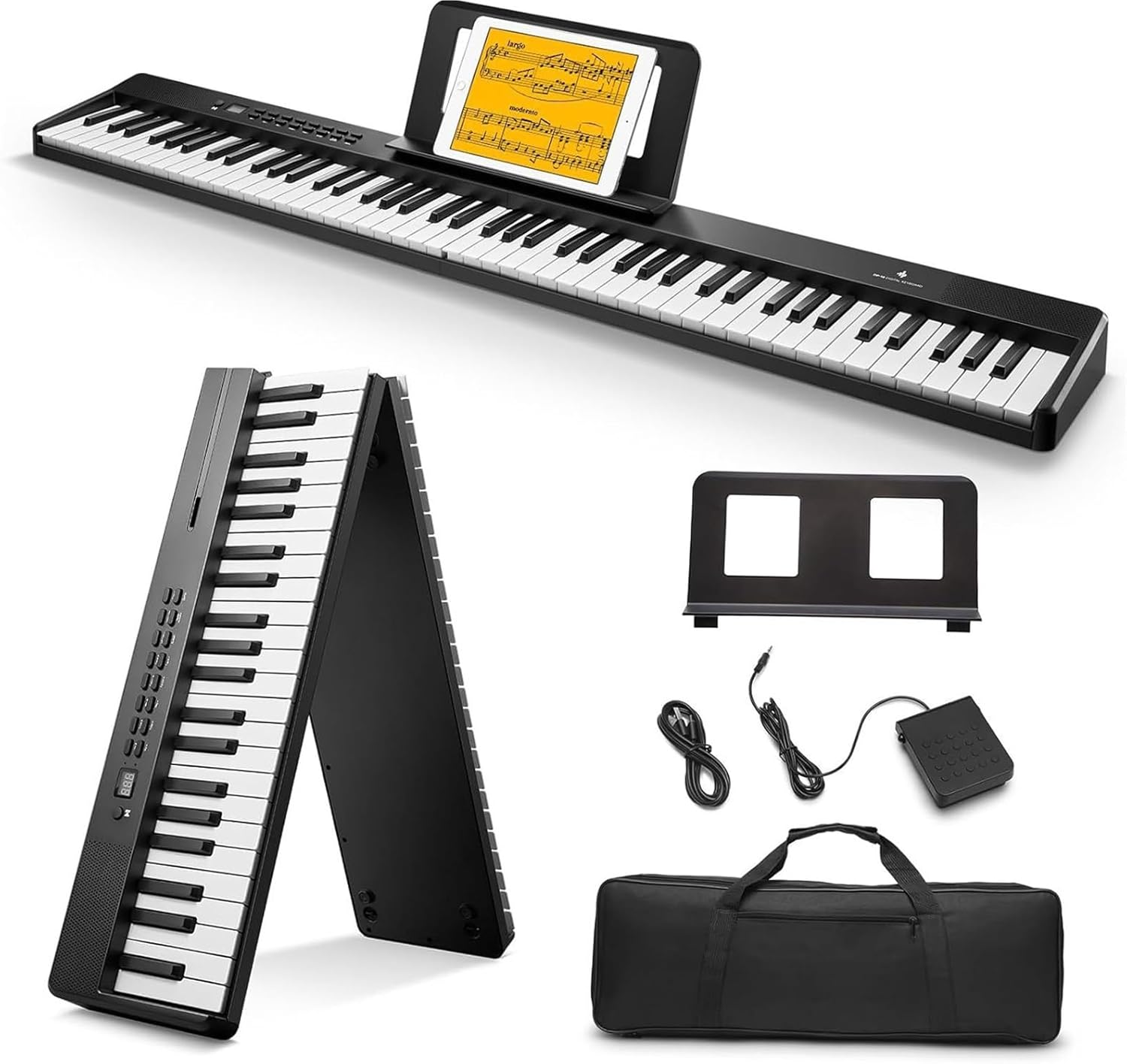 電子ピアノ 88鍵折りたたみ式電子ピアノポータブルキーボード