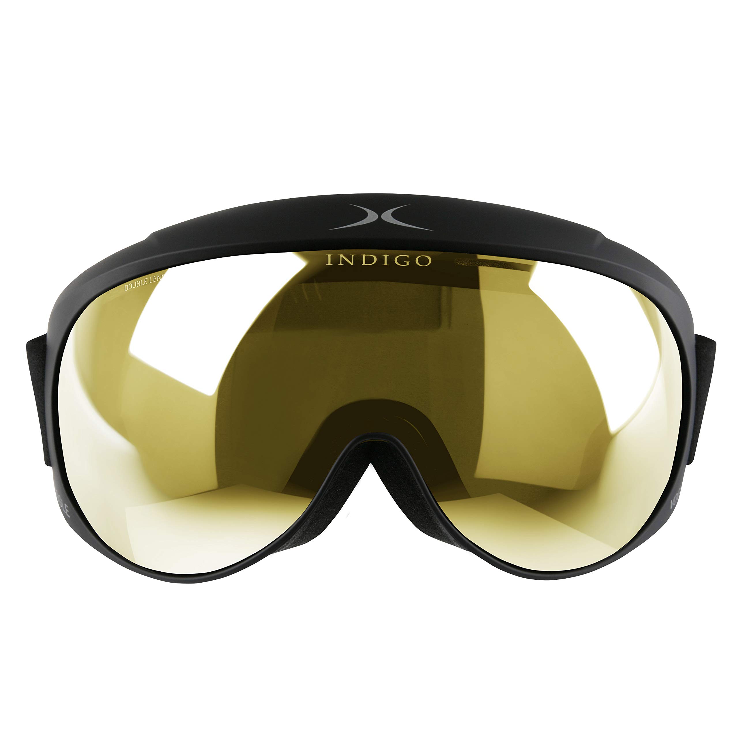 Indigo voggle ski goggles mirror gold | Slim Fit | Black | Ski & Snowboard Goggles