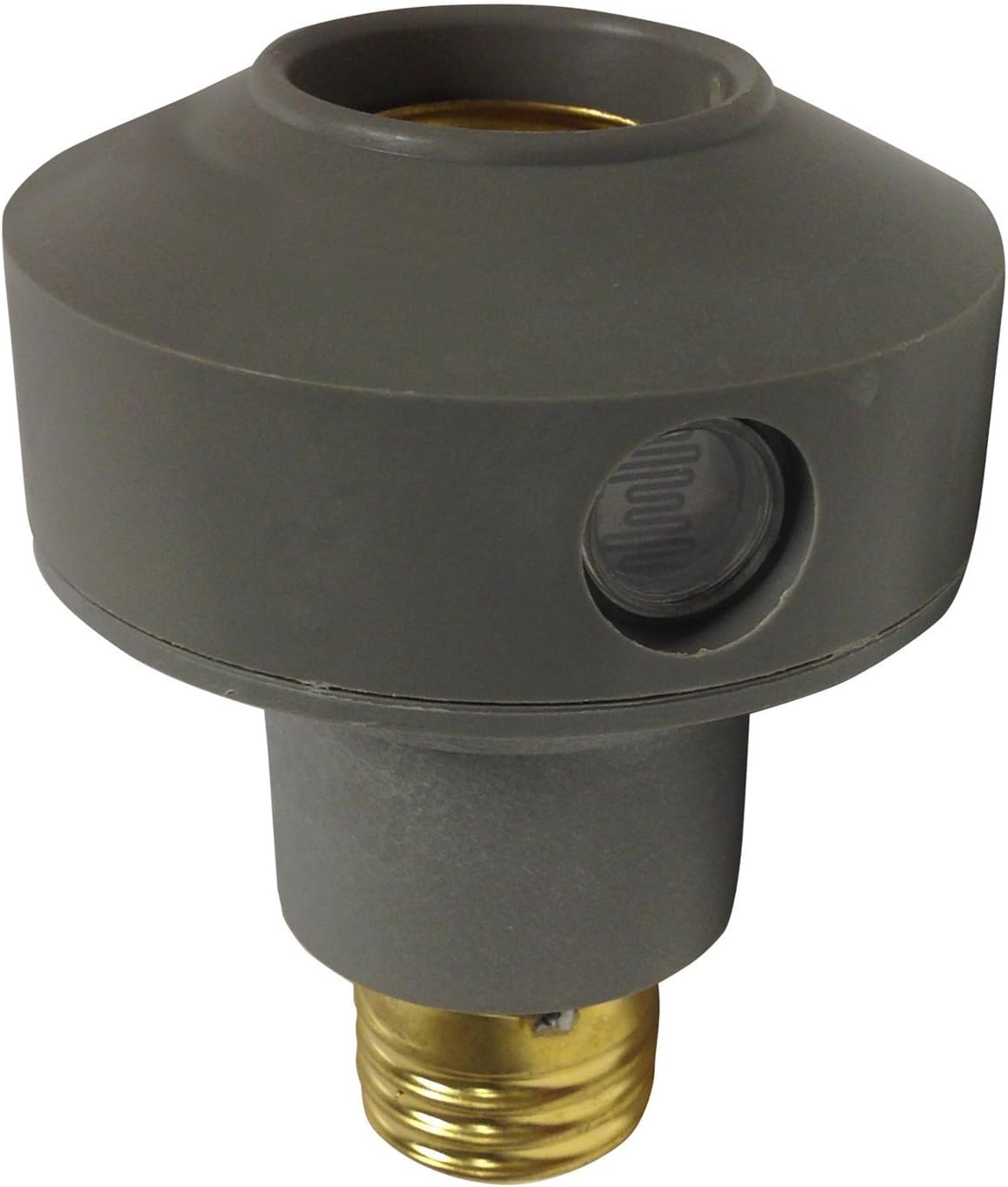 Black Medium Base Outdoor Flood Light Sensor Socket