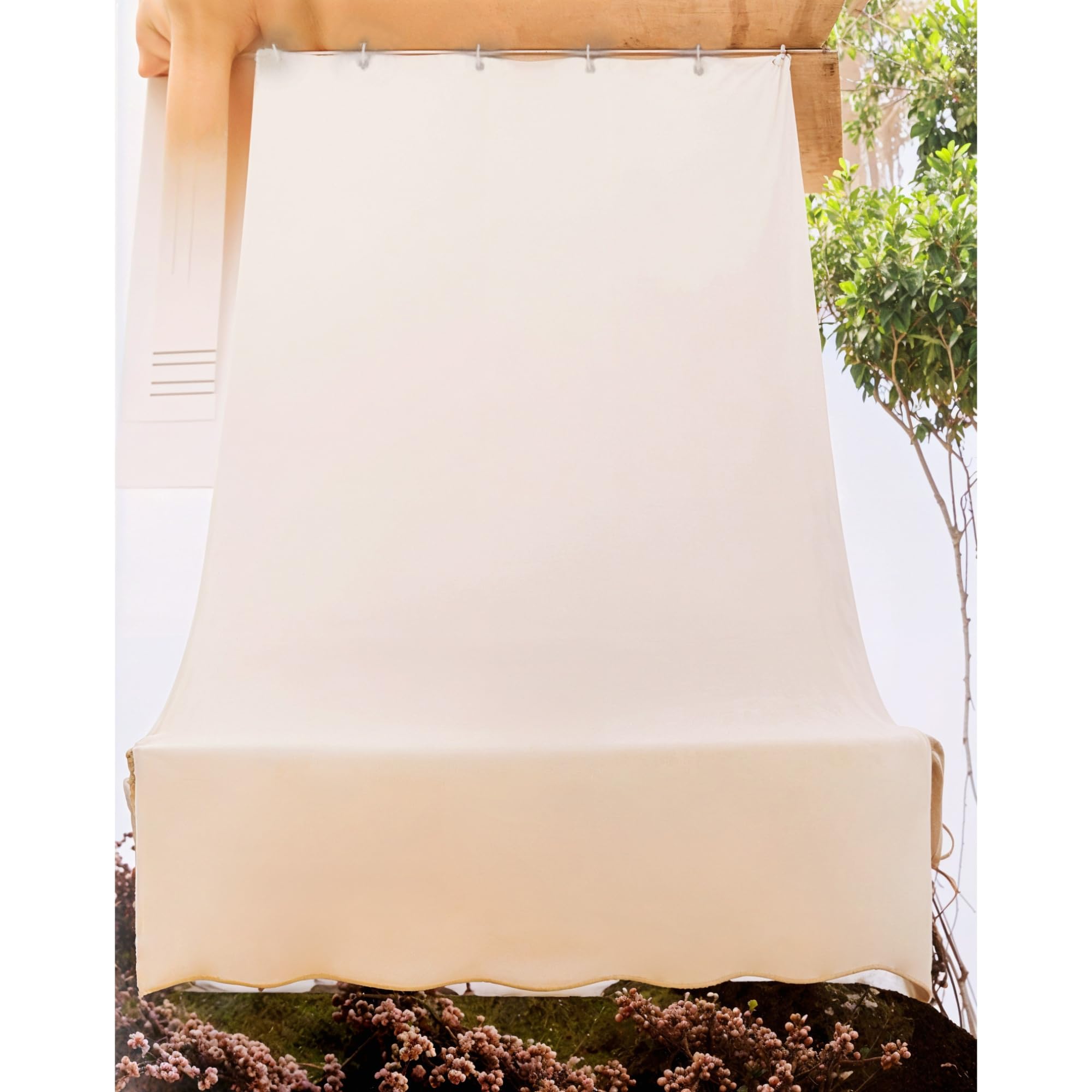 Caritex Tenda Da Sole per Esterno, Con Anelli, Tende da Sole per Balconi, 290x290 cm, Facile Montaggio, in Tessuto Duraturo e Resistente, Tinta Unita Beige, R116 Vulcano