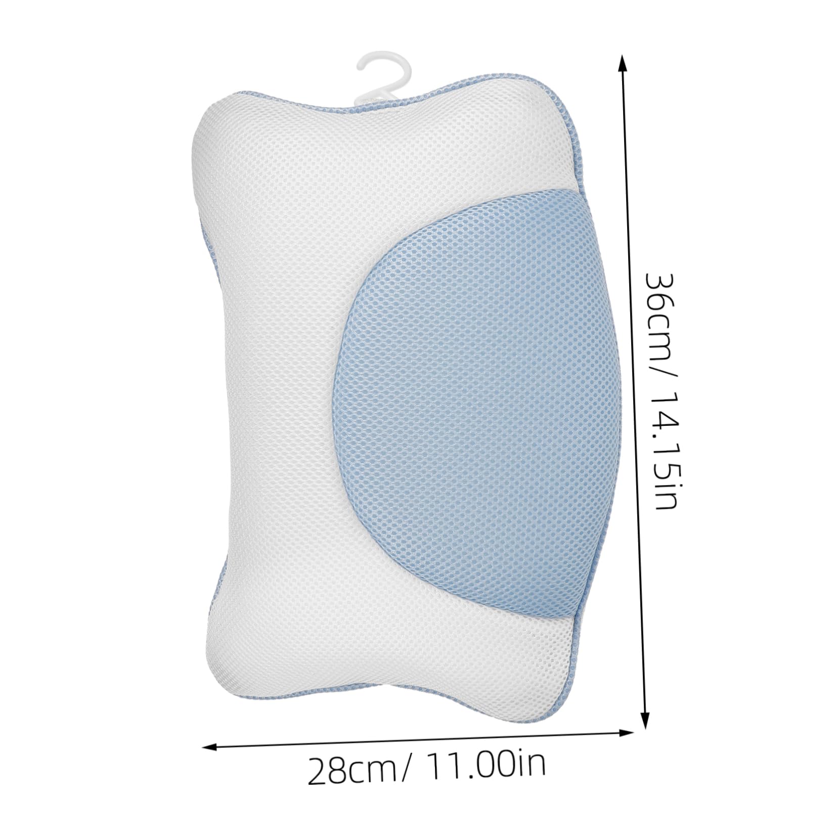 Cuscino Bagno con Ventose Antiscivolo Poggiatesta per Bagno e Spa e Idromassaggio