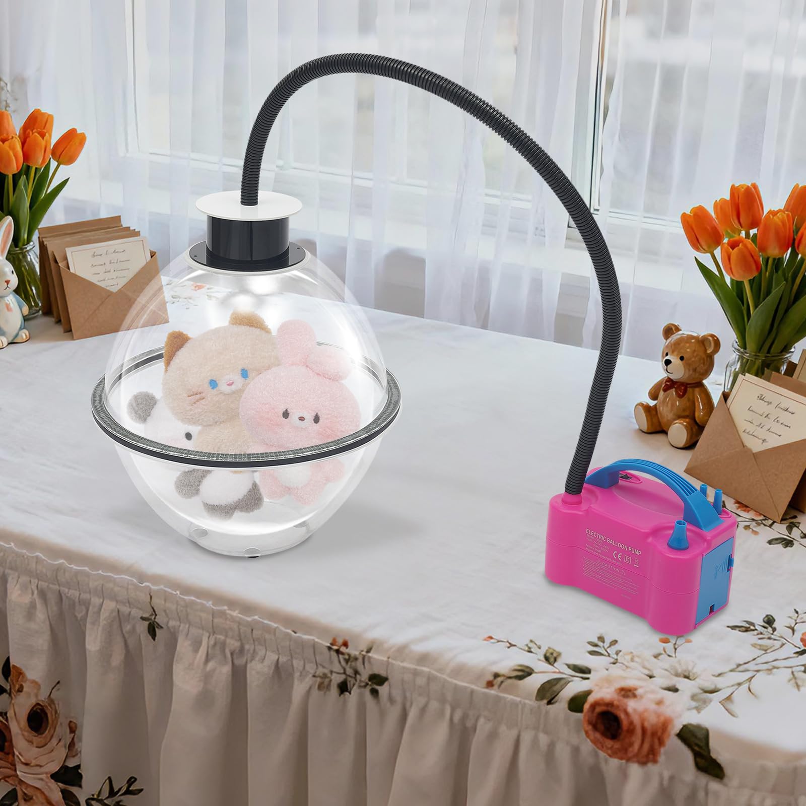 Machine de gonflage de ballons avec pompe et pince d'expansion pour décoration de fête, cadeaux