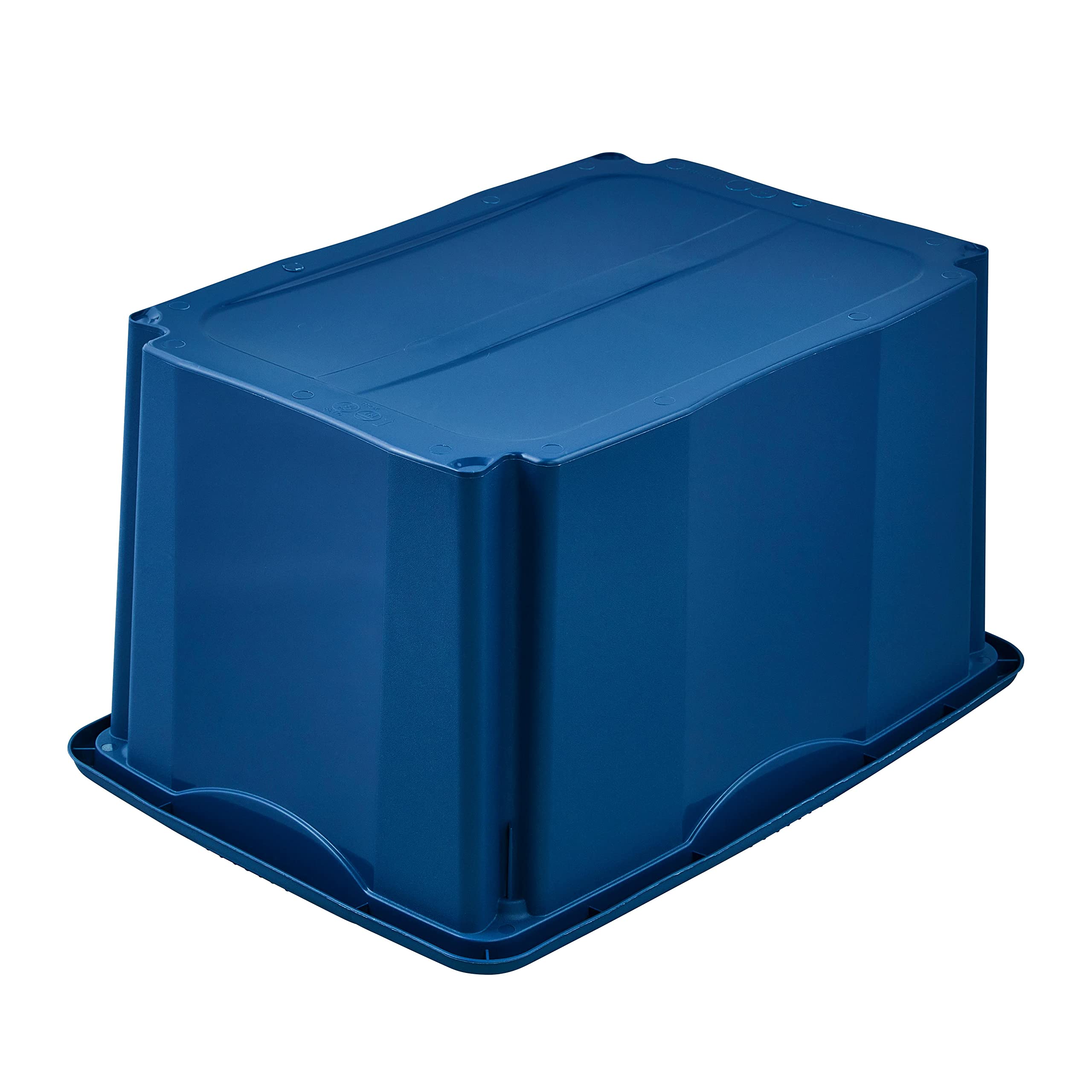 keeeper Caja de Almacenaje con Sistema de Apilado, 54,5 x 39 x 29,5 cm, 45 l, Emil Eco Line, Azul Eco