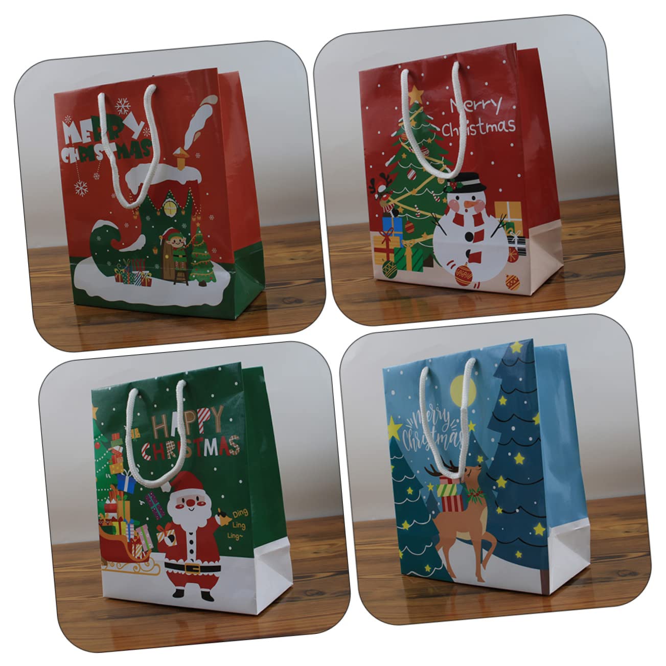 ULTECHNOVO 48stücke Weihnachtsgeschenktüten Robuste Papierbeutel Für Süßigkeiten Kekse Und Snacks Für Weihnachtsfeiern Und Dekoration Tragbar Und Leicht Für