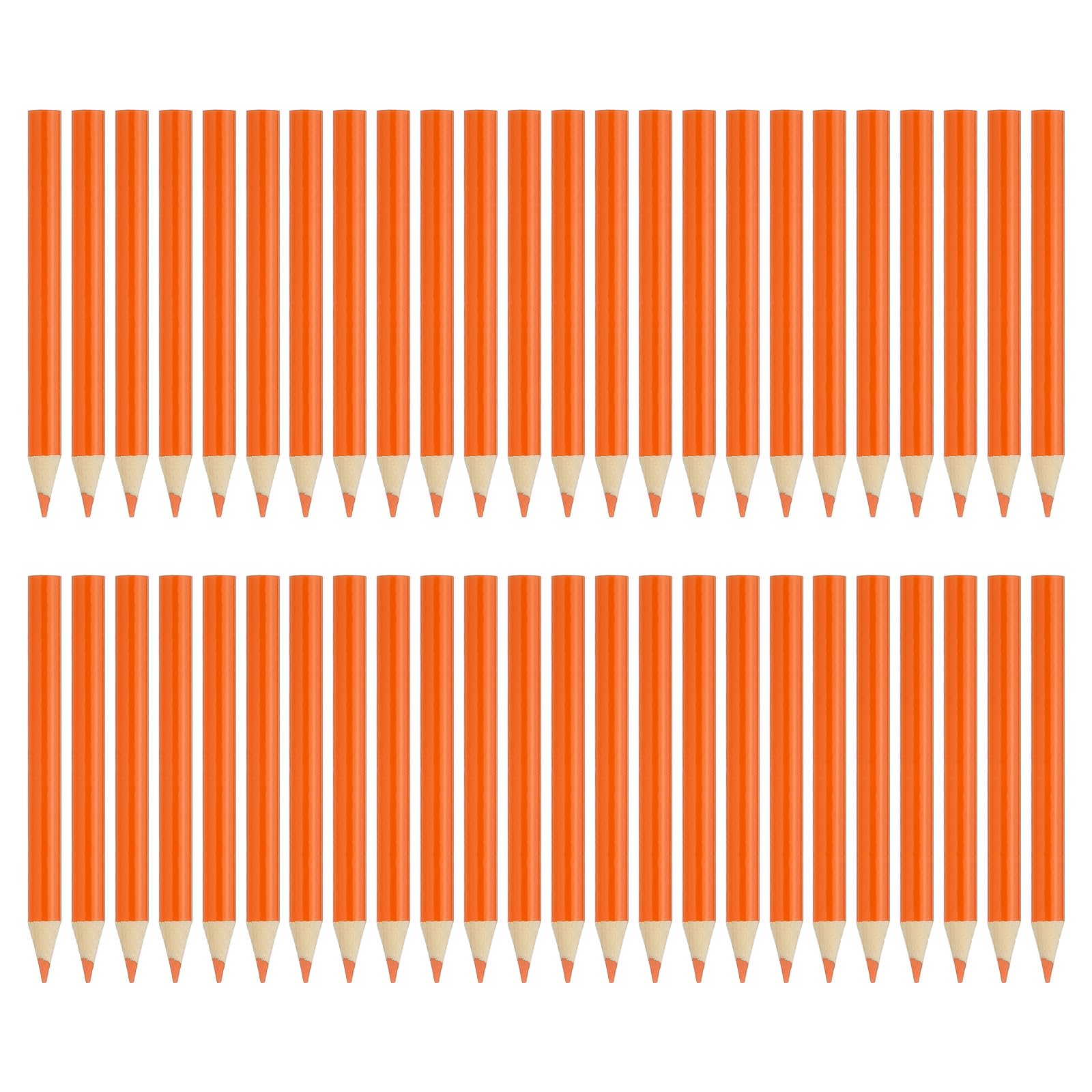 PATIKIL Orange Colored Pencils Set,48 Pcs Oil Color Pencils Wooden Coloring Drawing Pencil for Artists Art Painting