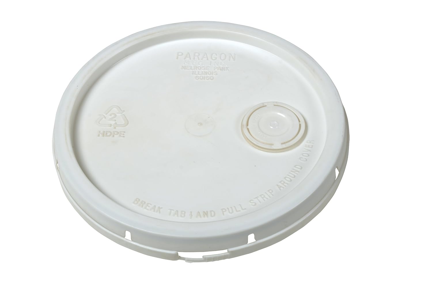 Vestil LID2PWST High Density Polyethylene SpoutTop Lid with Tear Tab