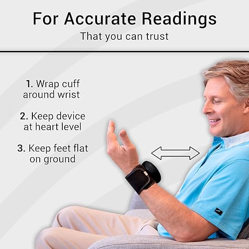 Miniatura 4 de Monitor inteligente de presión arterial de muñeca  Máquina digital automática precisa de brazalete BP para detección de latidos cardíacos