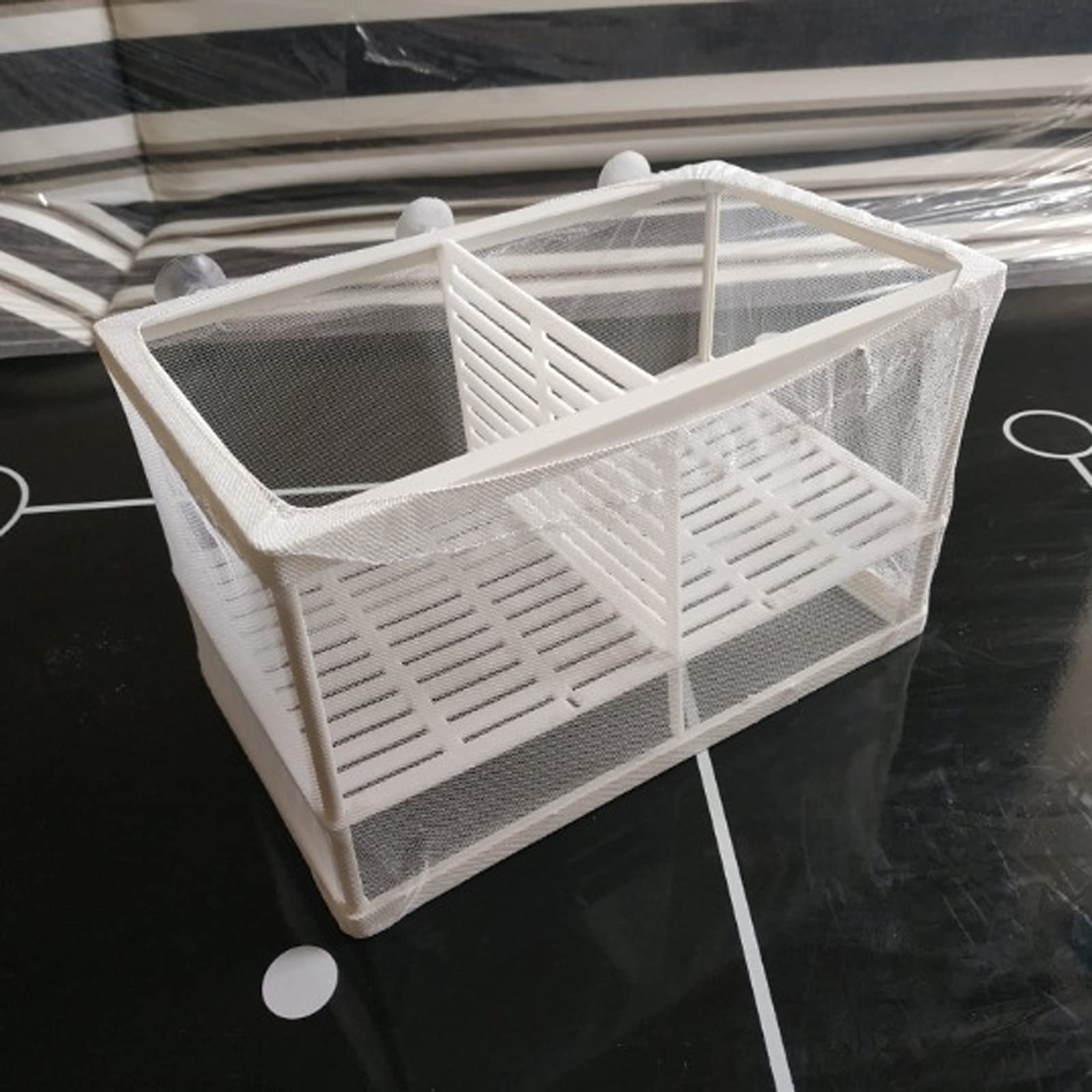 2 Pezzi Scatola di Allevamento, Scatola di Allevamento in Plastica, Incubatrice per Pesci D'acquario, Adatto per Acquari, Isolare Piantine e Sostenere l'incubazione e la Riproduzione (Bianco)