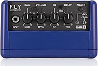 Vista 6 de Blackstar Fly 3 Mini Amp - Paquete azul real con cable de instrumento, púas y paño de pulido de Austin Bazaar