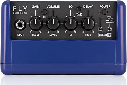 Miniatura 6 de Blackstar Fly 3 Mini Amp - Paquete azul real con cable de instrumento, púas y paño de pulido de Austin Bazaar