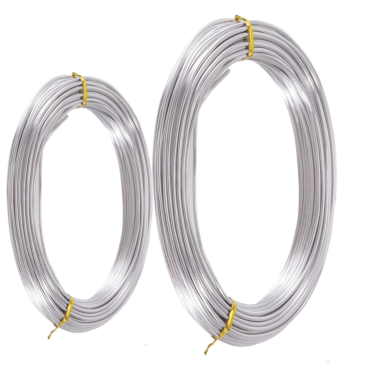 Armature Wire for Sculpting,50M 2PCS Modelling Wire Crafting Jewellery Aluminum Craft Wires for DIY Making(1MM 40M 2MM 10M)