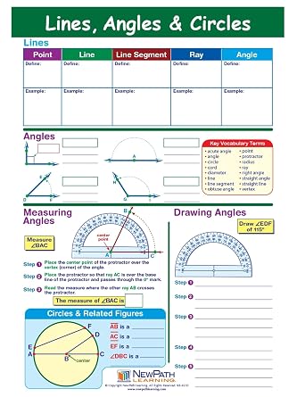 Lines, Angles & Circles Learning Center Game - Grades 3-5