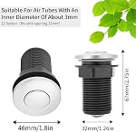 Garbage Disposal Switch,Air Switch Garbage Disposal,304 Stainless Steel Button On The Top of The Sink for Food Garbage Disposal Replacement,for Garbage Disposal Air Switch Sink Garbage Disposal Parts
