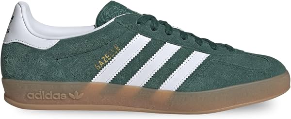 Tenis adidas Gazelle Indoor para Hombre, Verde Colegial/Blanco Nube/Goma, Talla 9.5