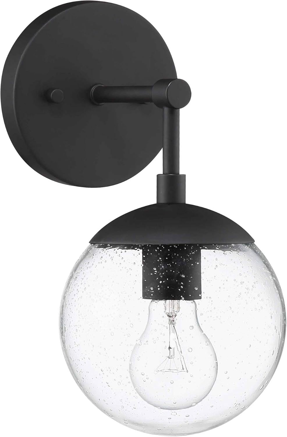 Design House 588871-BLK Gracelyn Modern Indoor Dimmable Light with Globe Shade, Wall, Matte Black