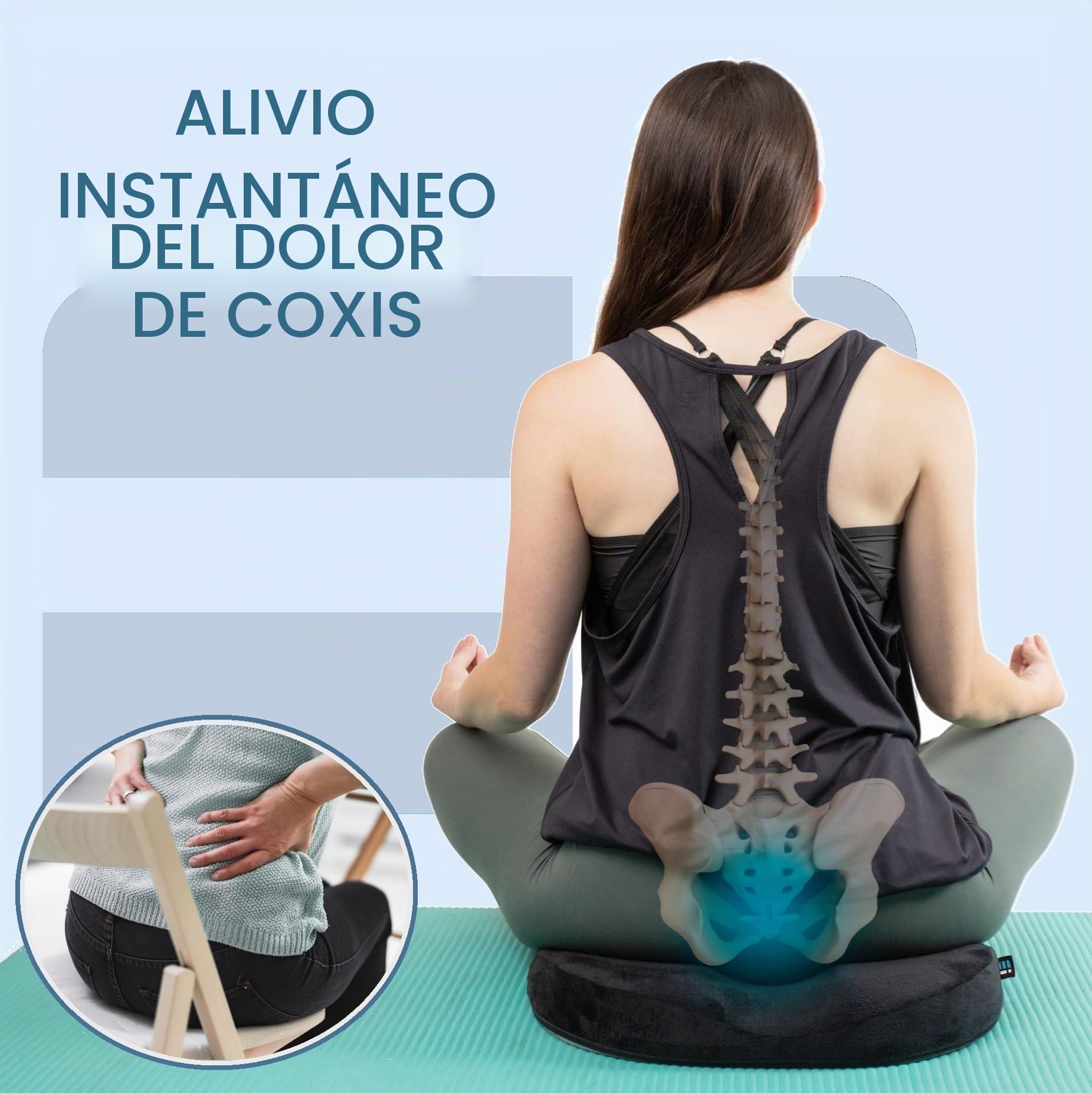 Ergonomic Innovations Cóccix Donut Almohada cojín para hemorroides - sentada de firmeza