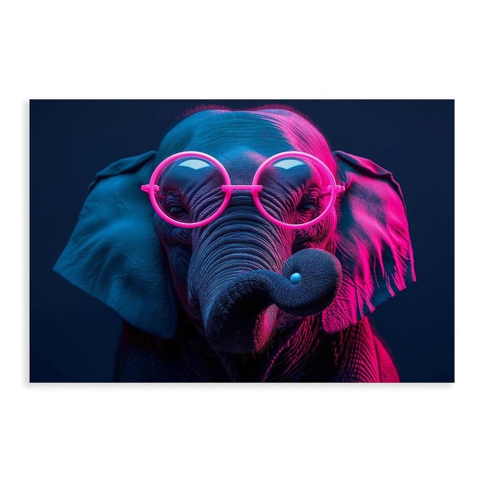 Bareronor Abstract Elephant Poster Canvas Poster Bedroom Decor Landscape Office Room Decor Gift 24" L X 36" W