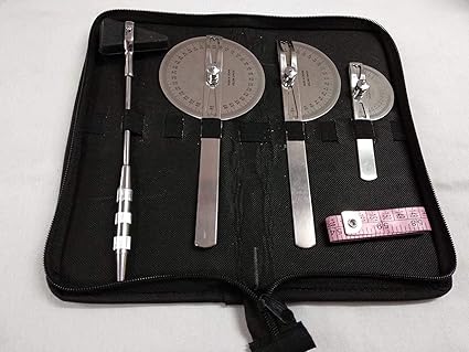 ARINEO Goniometer Set of 3 with Knee Hammer & Measuring Tape