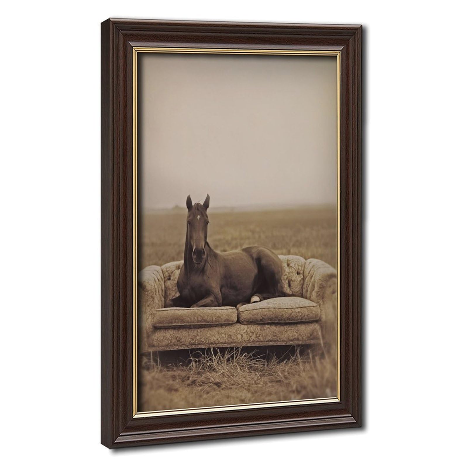 Bareronor Victorian Horse on Sofa Canvas Poster Bedroom Decor Landscape Office Room Decor Gift 20" L X 30" W