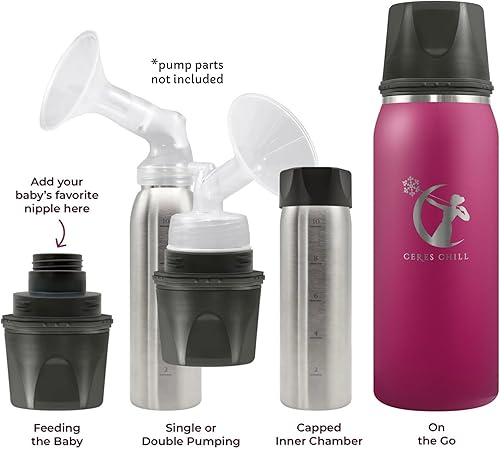 Miniatura 2 de CERES CHILL - Contenedor de almacenamiento reutilizable para leche materna Enfriador – Mantiene la leche a temperaturas seguras durante más de 20