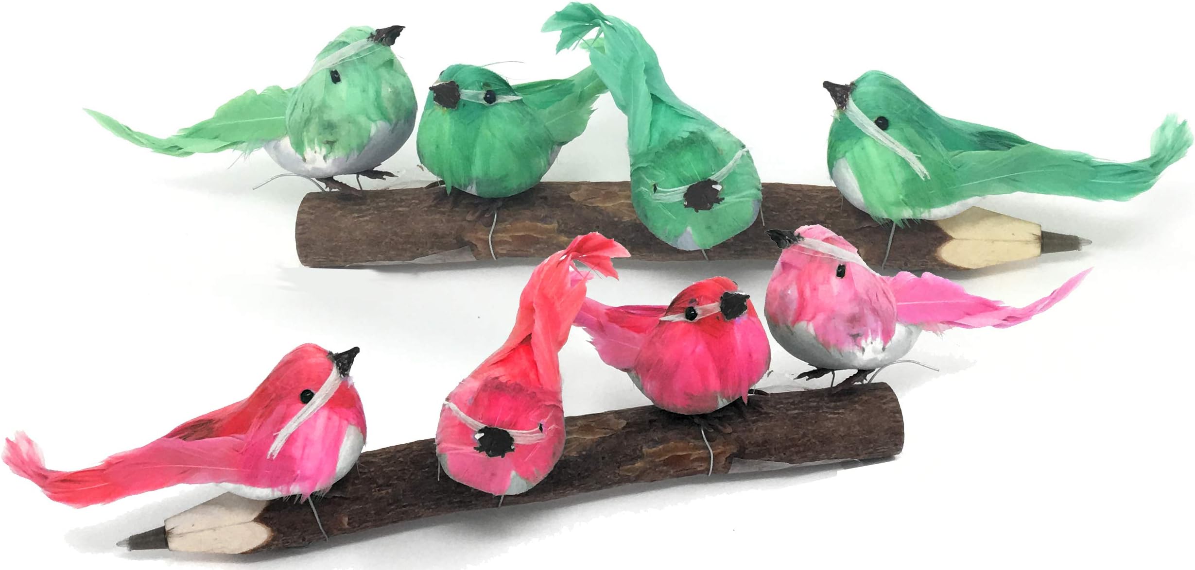 Miniature Birds for Crafts Realistic Bird Ornaments 3.5" Fake Birds for Nest for Crafts Bird Decor Jungle Decor Rainforest Decorations Tropical Decor Decorative Birds 8 Pcs