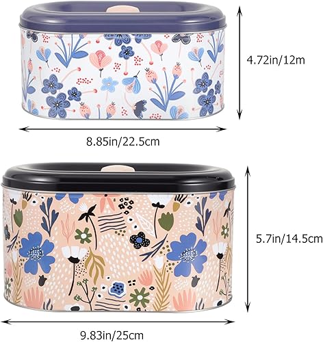 Miniatura 2 de Happyyami Recipientes de almacenamiento de alimentos de cocina con tapa, tarros de galletas para galletas y galletas, 2 unidades