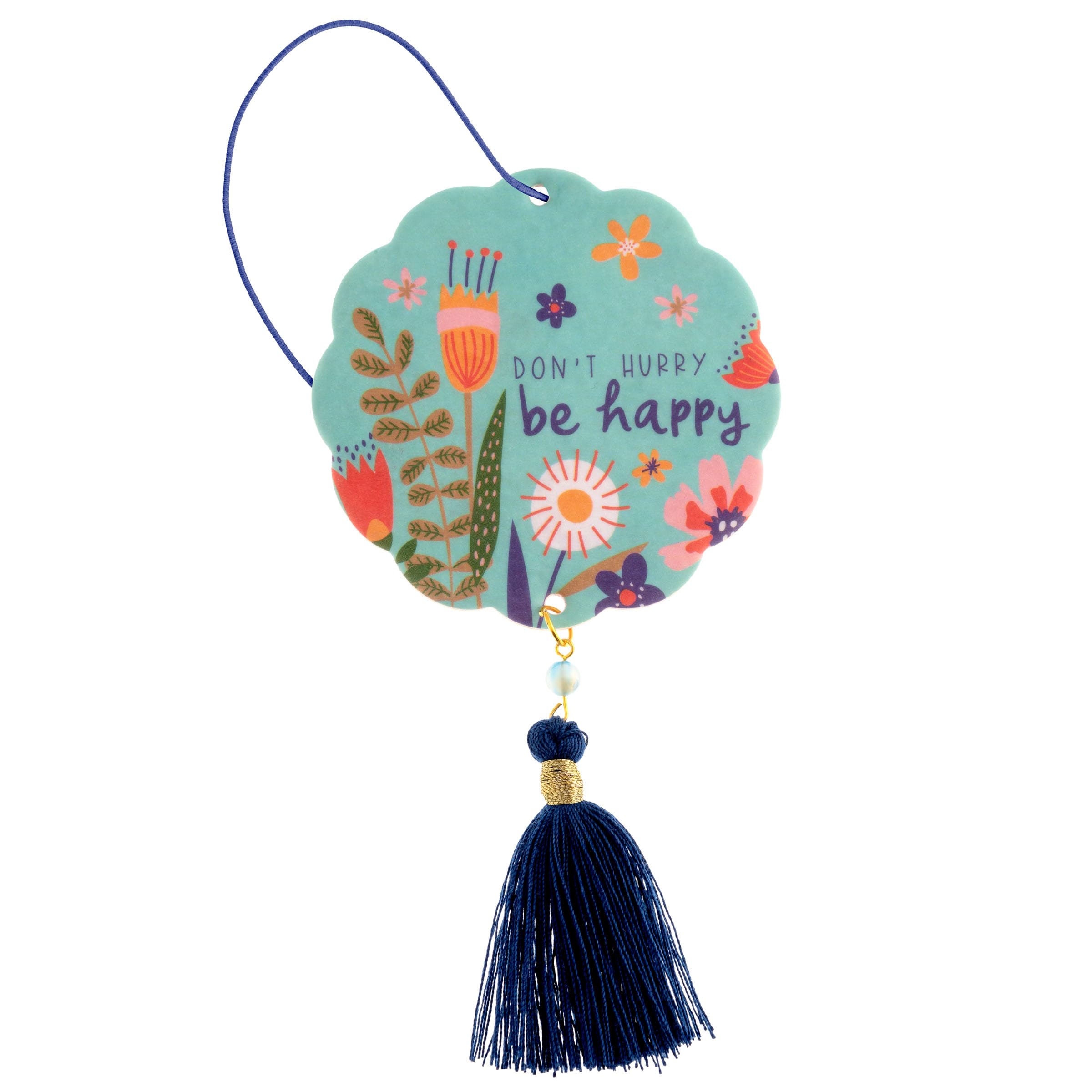 KarmaEssential Oil Air Freshener for Cars Set of 2, Home & Office - Colorful Decorative Hanging Air Freshener with Tassel, Don't Hurry Summer Rain Scented