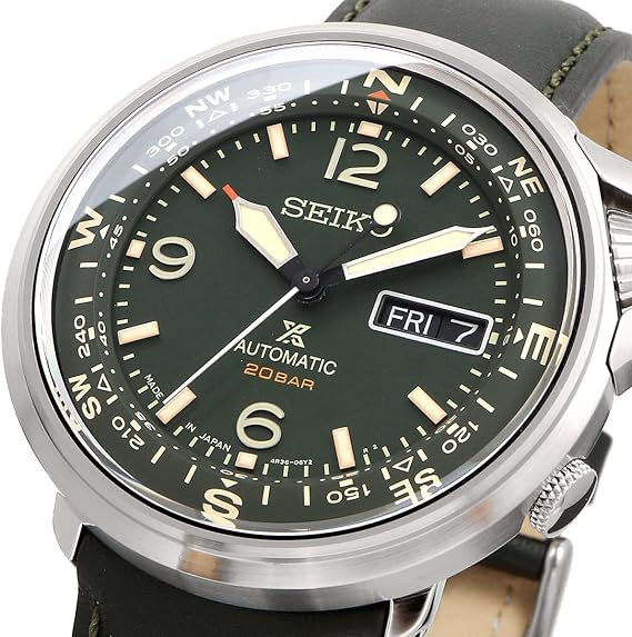Seiko Prospex Men's Watch, Mechanical, Automatic Winding, Made in Japan, Field Compass, FIELD COMPASS AUTOMATIC SRPD33J1