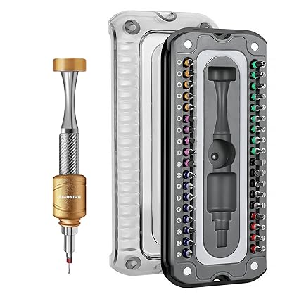 Precision Screwdriver Kit with S2 Steel Microbits - XIAONIAN 37 in 1 Magnetic Screwdriver Repair Tool Kit with Magnetic Design & Case, for Small Screwdriver Set Electronics Repair