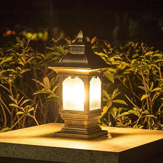 AAOTE Solar Post Lights Tuinverlichting, Post Lamp For Yard, Retro Outdoor Post Lichtpunt, IP65 Waterdichte Kolom Head Lamp, Lawn Garden Post Lantaarn, 60 Watt Landschap Lamp photo 3
