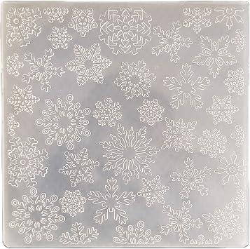 3D texured Merry Christmas Snowflake Embossing Folder for Card Making DIY Plastic Scrapbooking Photo Album Card Paper DIY Craft Decoration Template Mold