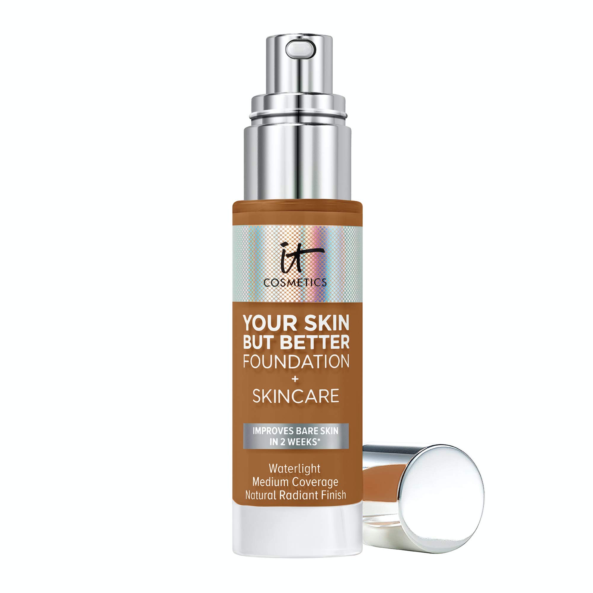IT Cosmetics Your Skin But Better Foundation + Skincare, Rich Warm 51.5 - Hydrating Coverage - Minimizes Pores & Imperfections, Natural Radiant Finish - With Hyaluronic Acid - 1.0 fl oz