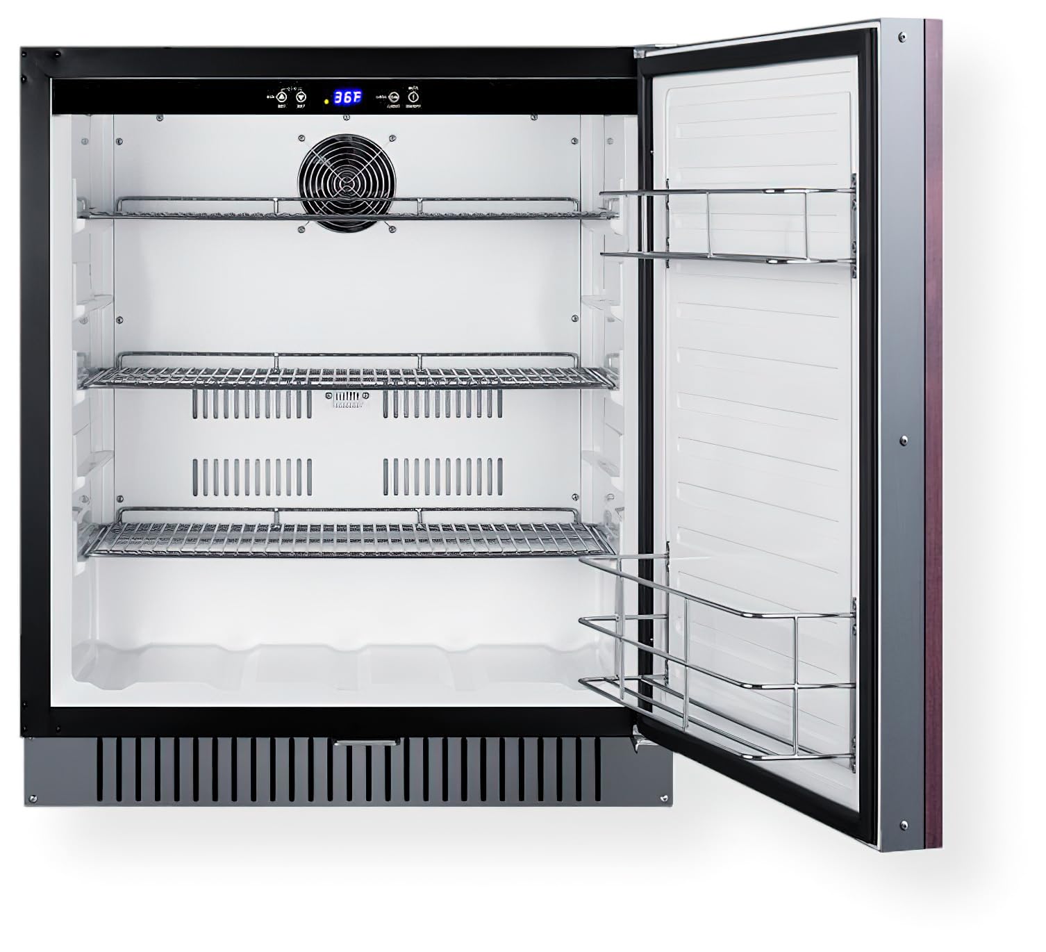 Summit Appliance Ff27bssadaif 27" Wide Built-In All-Refrigerator, ADA Compliant, Panel-Ready (Panels Not Included), Black Cabinet, Door Storage, Lock, Digital Controls, 4.98 Cu.Ft Capacity on Fridge.com - View 3
