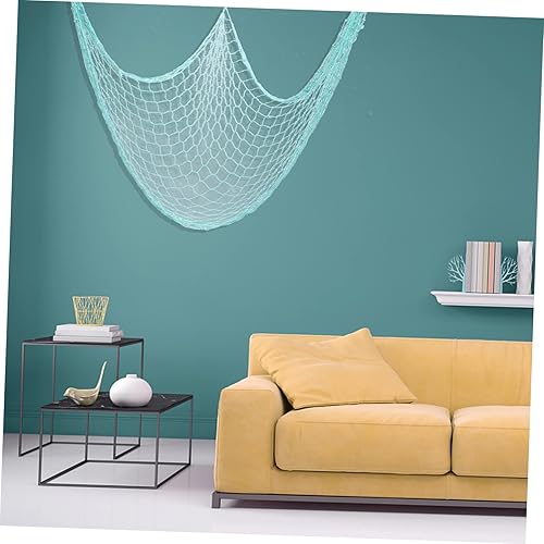 Miniatura 7 de Amosfun Decor 4 Pcs Fishnet Party Decorations Manual Cotton Rope Photo Seaside Fishing Net