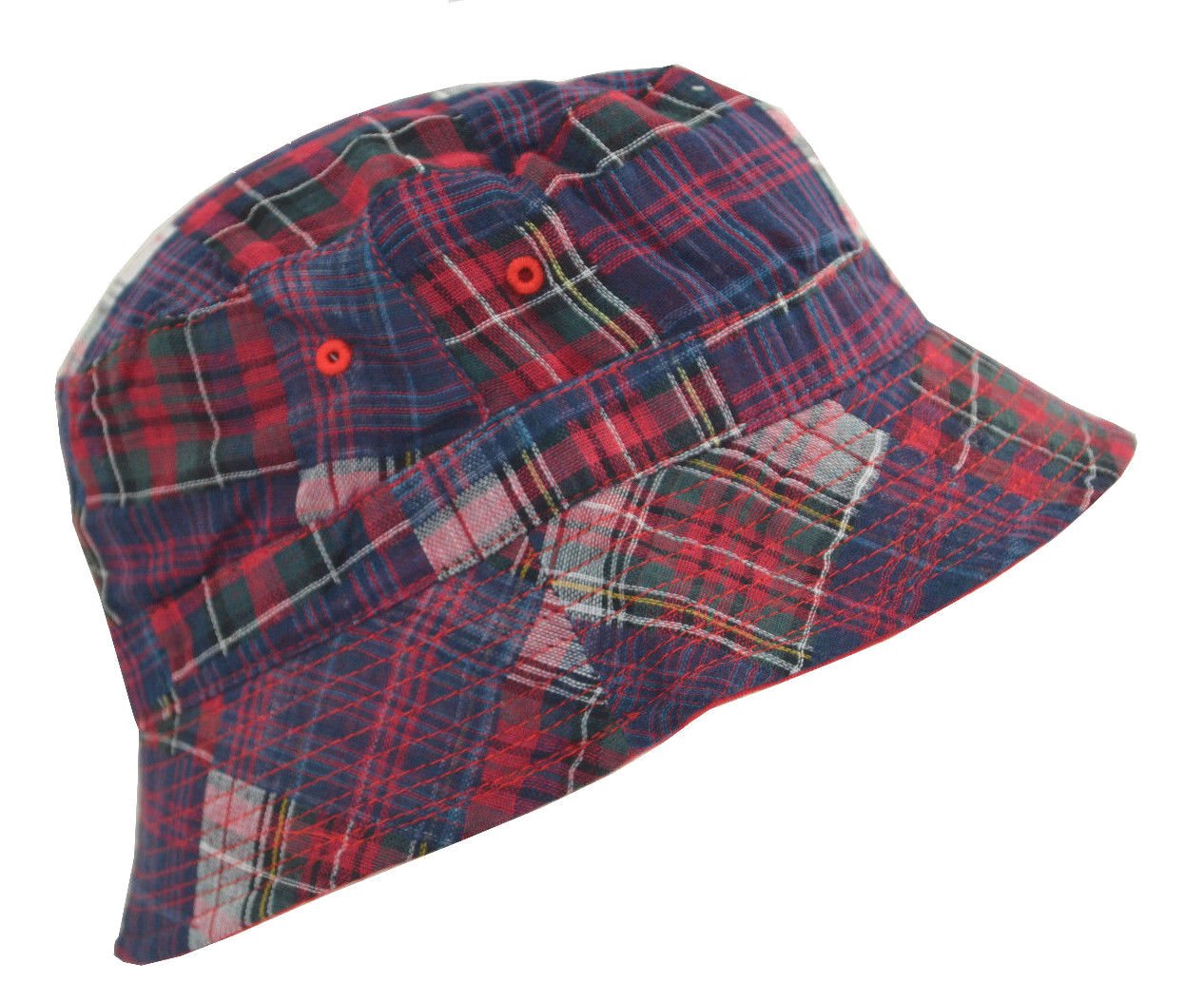 G 100% Cotton Reversible Twill Bucket Hat Red/Plaid : Amazon.ca