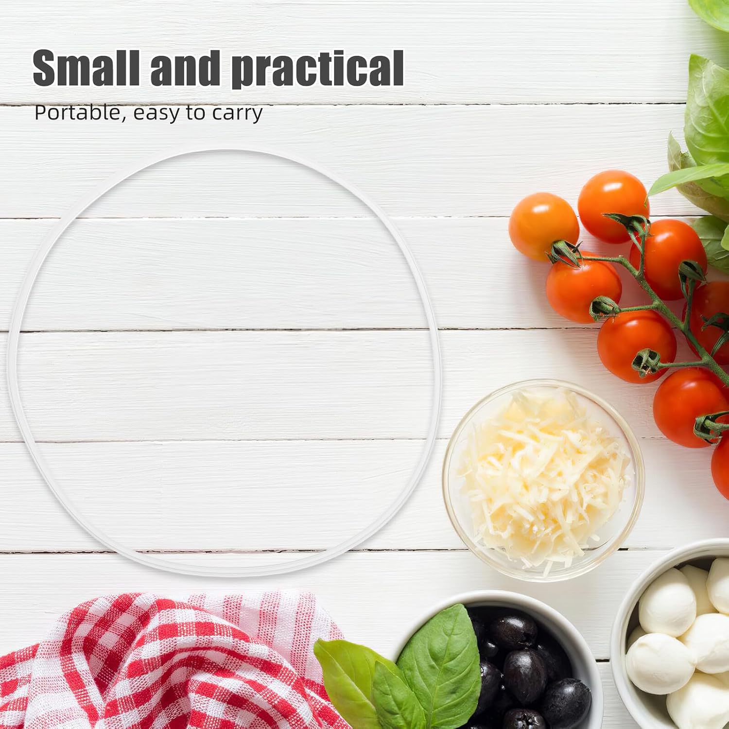 Silicone Fryer Oil Container Seal Ring 30cm Heat Resistant Silicone Gasket Leakproof Lid Replacement for Deep Fryer and Grease Bucket