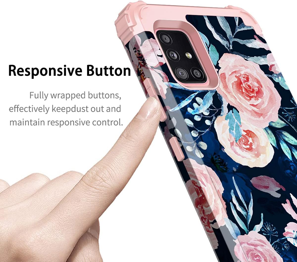 Hekodonk for Galaxy A51 Case Magnetic,[Compatible with Magsafe][Built-in Tempered Glass Screen Protector] [Glitter Card] Full Body Bling Case for Samsung Galaxy A51,Navy Blue