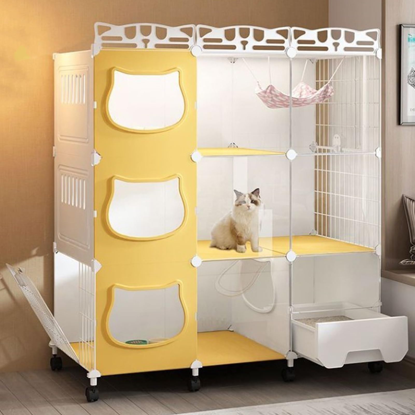 Cage pour chat sans chats étouffants avec grand espace de ventilation