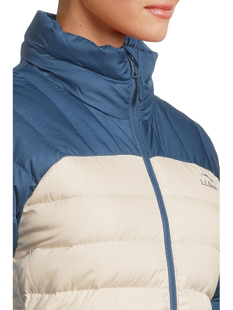 Navy L.L.Bean Bean's Down Jacket Color-Block