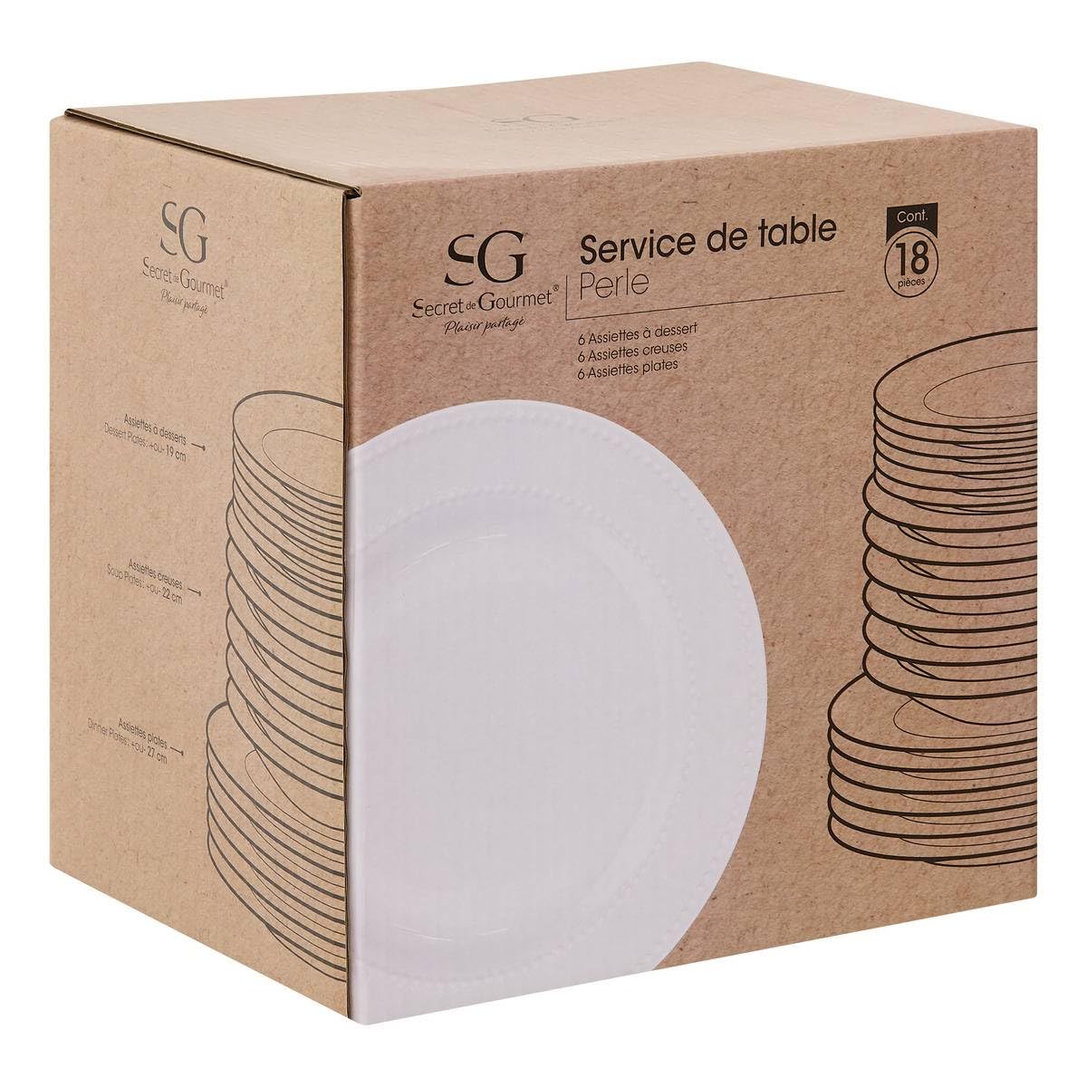 Secret de Gourmet - Vajilla "perle" 18pcs
