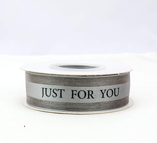 Miniatura 4 de Cinta de gasa plateada de San Valentín de 1 pulgada, cinta para envolver regalos, fiestas de vacaciones, decoraciones de boda, cinta de regalo de 22