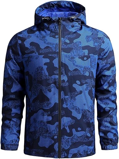 Amazon.com: Huangse Chaqueta de camuflaje militar ligera con capucha para  hombre, resistente al viento, con cremallera y bolsillo : Ropa, Zapatos y  Joyería
