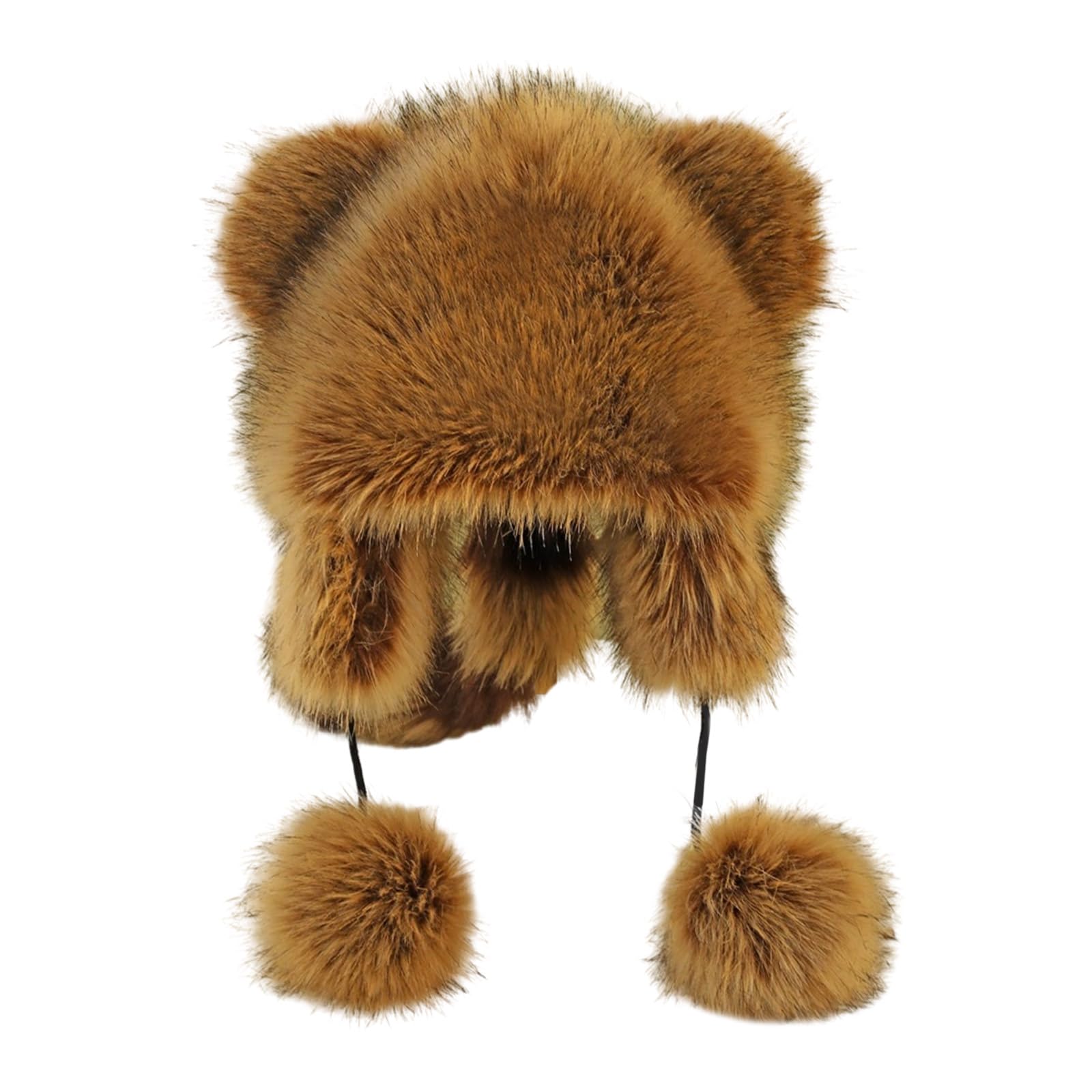 Russian Hat Winter Mongolian Hat Thicken Parent Kids Tail Hat for Adult Teens Keep Warm Plush Hat