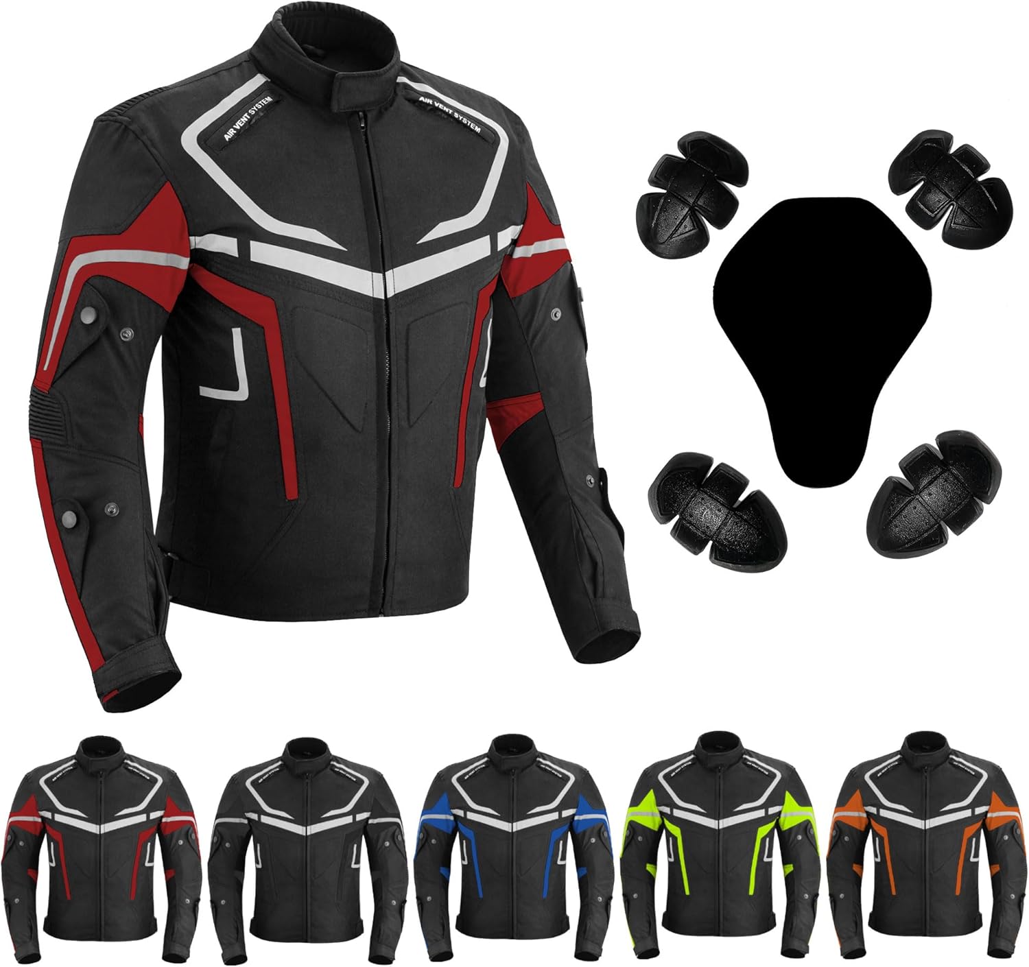 Mens Motorbike Jacket Waterproof CE Armored For Bikers Boys Coat Protective Cordura Textile Motorcycle Jacket